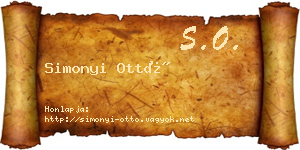 Simonyi Ottó névjegykártya